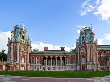 Moskova, Rusya - 08 Haziran 2016. Ana evde Tsaritsyno Müzesi Emlak genel görünümü