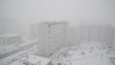 yoğun kar yağışı, Moskova, Rusya