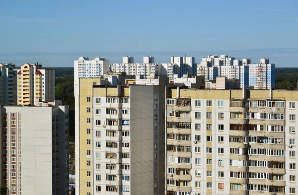 Widok góry sypialny Zelenograd w Moskwie, Rosja — Zdjęcie stockowe