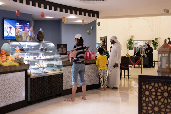 Ajman Emirados Árabes Unidos Abril 2018 Café Hotel Balneário Bahi — Fotografia de Stock