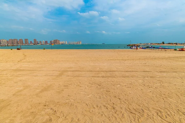 Celkový Pohled Město Katara Beach Dohá Katar — Stock fotografie