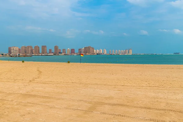 Algemeen Zicht Stad Katara Beach Doha Qatar Stockafbeelding