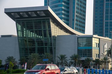 Abu Dabi, BAE - 31 Mart. 2019. Abu Dabi kulelerine giriş.