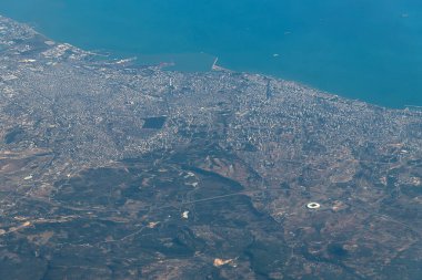 Türkiye 'nin Mersin kenti yükseklerden