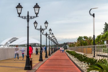 Sochi, Rusya - 30 Mayıs. 2018. Imereti Körfezi 'ndeki toprak seti.