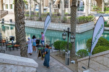 Dubai, BAE - 8 Nisan. 2018. Madinat Bölgesi Jumeirah