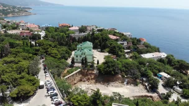 Vista de la ciudad turística de Foros desde una altura. Crimea — Vídeos de Stock