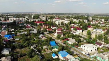 Rusya 'nın Lipetsk bölgesindeki Gryazi şehrinin tepesinden görüntü