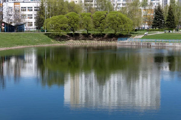 Moskva Ryssland Maj 2021 Stadsdammen Zelenograds Administrativa Distrikt — Stockfoto