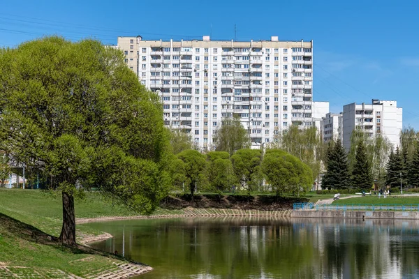 Moskau Russland Mai 2021 Der Stadtweiher Regierungsbezirk Zelenograd — Stockfoto