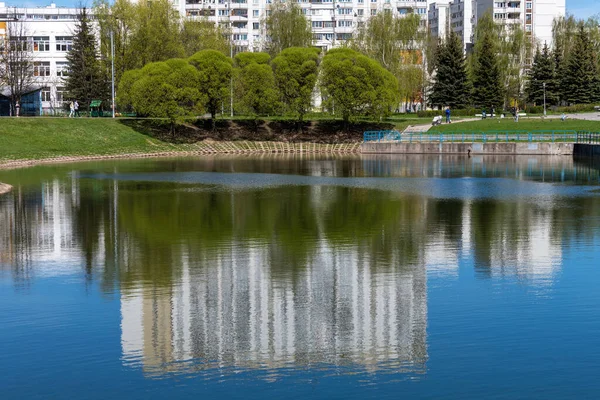 Moskva Ryssland Maj 2021 Stadsdammen Zelenograds Administrativa Distrikt — Stockfoto