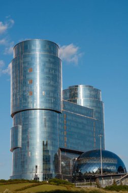 Krasnogorsk, Rusya - 22 Temmuz. 2021 Moskova Bölgesel Duma ve İş Merkezi Dva Kaptanı