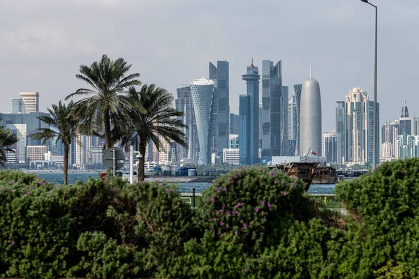 Doha Qatar Nov 2019 View West Bay Doha Skyscrapers Persian — Stock Photo, Image