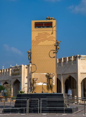 Doha, Katar - 21 Kasım. 2019. Corniche Rıhtımı 'ndaki Asya sporlarının geri sayım saati.