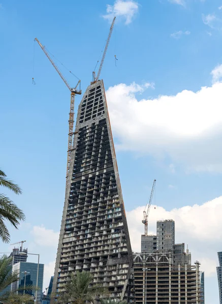 Doha Qatar Novembre 2019 Grattacielo Costruzione Nel West Bay Business — Foto Stock