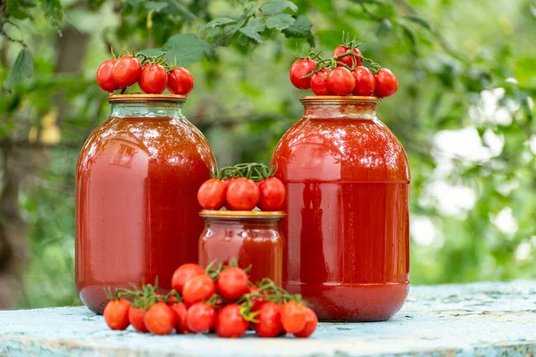 Jus Tomate Maison Tomates Fraîches — Photo