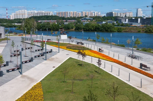 Krasnogorsk Rusya Temmuz 2021 Yılı Moskva Nehri Yenilendikten Sonra Dolmuş — Stok fotoğraf