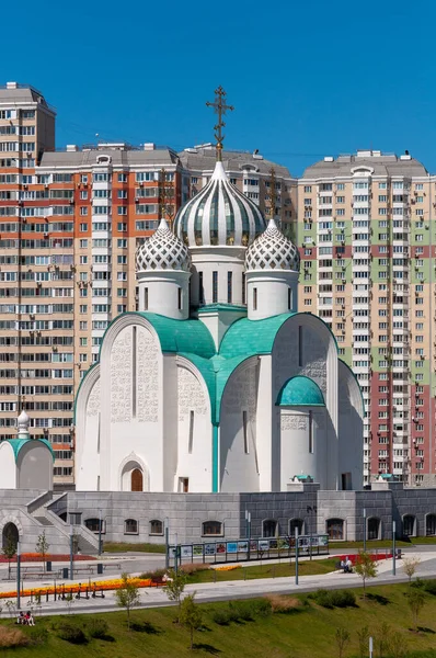 Krasnogorsk Oroszország Július 2021 Ben Szent Miklós Katedrális Zhivopisaya Töltésnél — Stock Fotó
