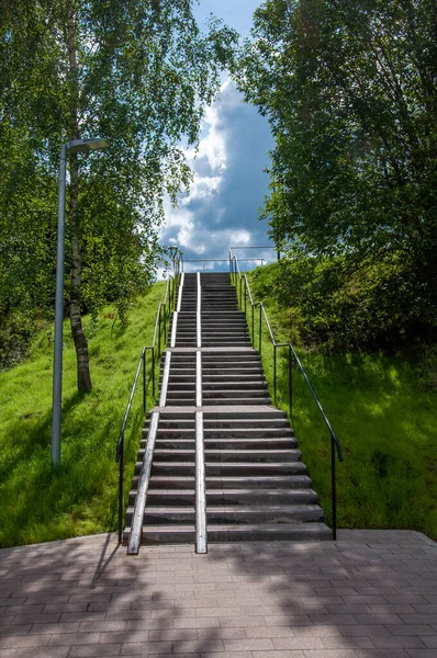 Street Stairs Park Leading Hill — Stock Photo, Image