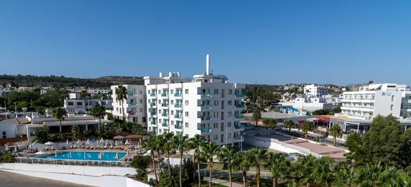 Protaras Cypr Października 2019 Rok Panorama Hoteli Kurortowych Wybrzeżu — Zdjęcie stockowe