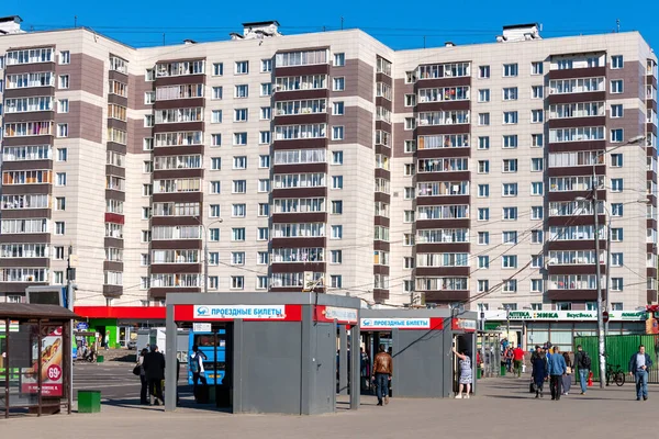 Moskau Russland Mai 2018 Bushaltestelle Auf Dem Krjukowskaja Platz Selenograd — Stockfoto