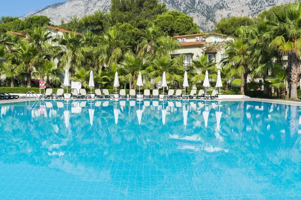 Swimming pool with water in open air — Stock Photo, Image