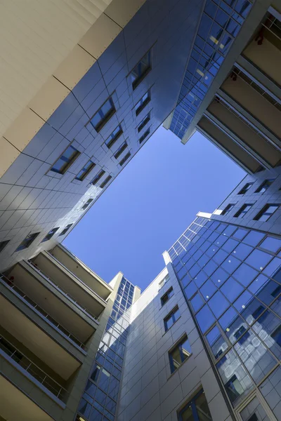 Modern business centre, view from below — Stock Photo, Image