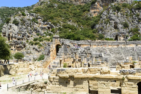 DEMRE, TURQUIE - 16 septembre, L'ancien théâtre gréco-romain à Myre, en Turquie . — Photo