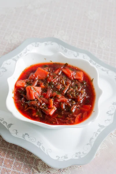 Borsch-Russian national dish — Stock Photo, Image