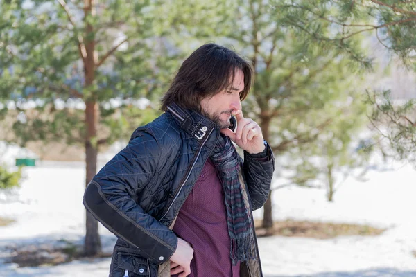 Portrait of a middle-aged man in nature — Stock Photo, Image