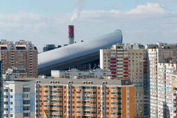 MOSCOW, RÚSSIA - 10 de março de 2015, Área de novos edifícios nos arredores de Moscou — Fotografia de Stock