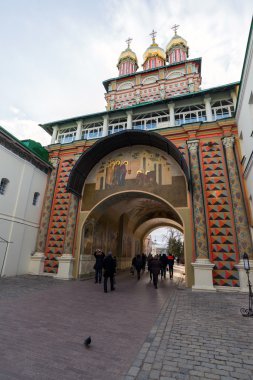 Sergiev Posad, Rusya Federasyonu-Mart, 15, 2012. Sergiev Posad Moskova bölgesinde manastırda. 14. yüzyılda inşa edilmiş