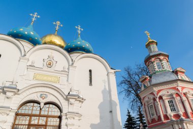 Sergiyev Posad Moscow.Golden yüzük Rusya'nın yakınındaki büyük Trinity manastırda