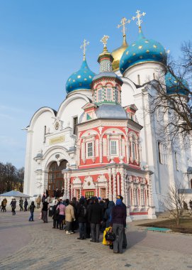Sergiev Posad, Rusya Federasyonu-Mart, 15, 2012. Sergiev Posad Moskova bölgesinde manastırda. 14. yüzyılda inşa edilmiş