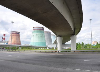 Moskova, Rusya - 31.06.2015. Gazprom tarafından kontrol edilir Mosenergo enerji şirketi. CHP 26