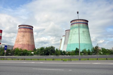 Moskova, Rusya - 31.06.2015. Gazprom tarafından kontrol edilir Mosenergo enerji şirketi. CHP 26