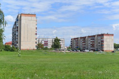 Gryazi, Rusya - 07.23.2015. Şehir Gryazi - Güney-Doğu demiryolu bir büyük demiryolu hub genel görünümü