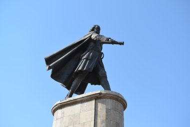 Lipetsk Rusya-05.08.2015. Anıt büyük Peter Lipetsk şehri ana konumlar biridir