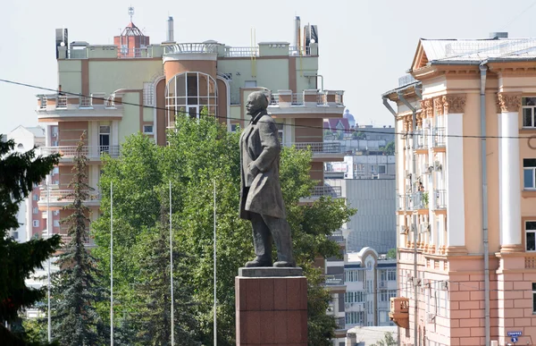 Lipetsk, Rusko - 05.08.2015. Cathedral Square whith pomník Lenina — Stock fotografie