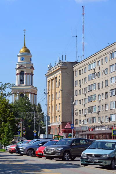 Lipetsk, Federacja Rosyjska - 05.08.2015. Widok katedry Narodzenia przy Placu Katedralnym — Zdjęcie stockowe