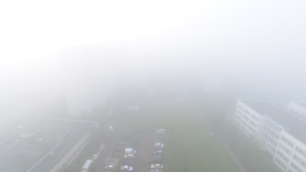 Foggy morning in Moscow, Russia — Stock Video