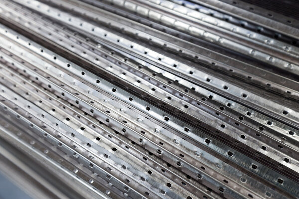 sheet metal profiles close up