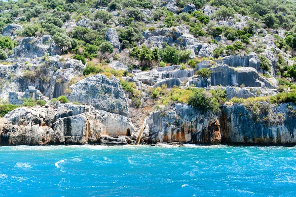 Sunken Lycian city on  Kekova island, Turkey — Stock Photo, Image