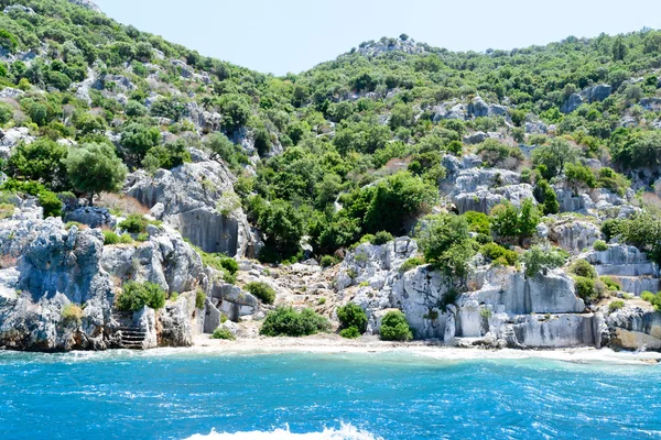 Sunken Lycian city on  Kekova island, Turkey — Stock Photo, Image