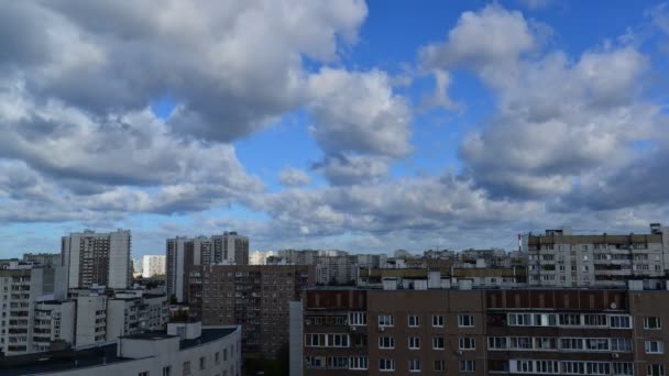 City landscape in Moscow Russia, timelapse — Stock Video