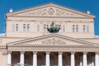 Moskova, Rusya - 21.09.2015. Tiyatro Meydanı Bolşoy Tiyatrosu