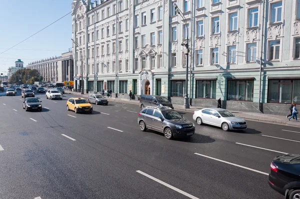 Moskova, Rusya - 21.09.2015. Sokak Mokhovaya tarihinde Rusya Federasyonu Başkanı alımı