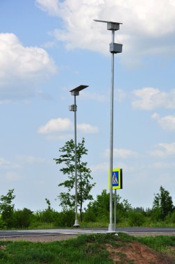The track in the Lipetsk region is equipped with solar-powered lights in. Russia