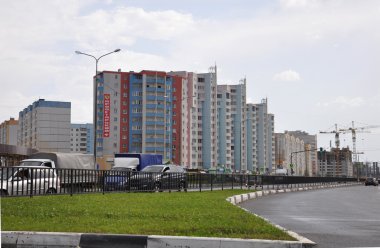 Lipetsk, RUSSIA - 29.05.2015. Lipetsk - the administrative center of Lipetsk region. View street Katukova