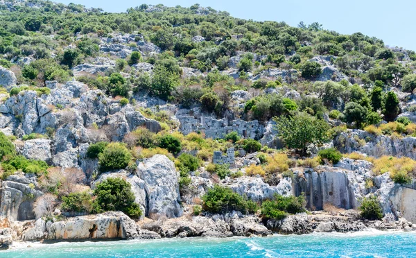 Sunken Lycian city on  Kekova island, Turkey — Stock Photo, Image